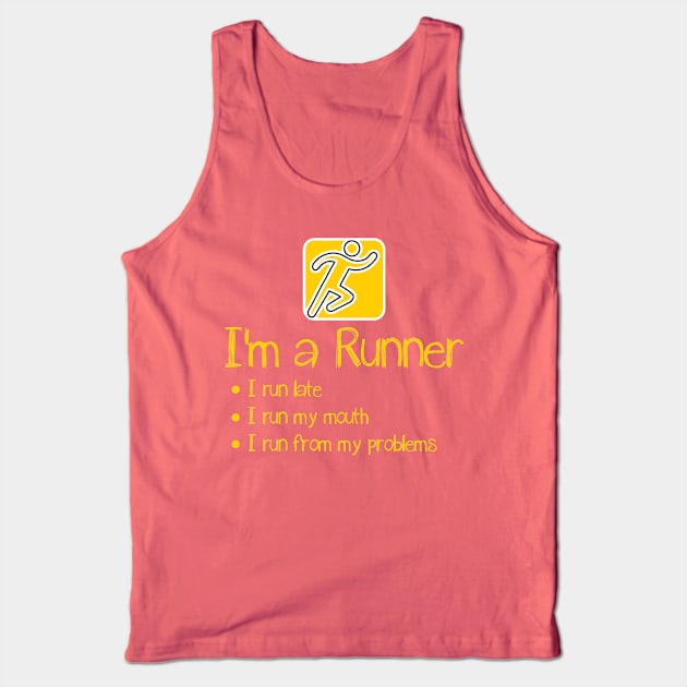 I'm a runner Tank Top by David Hurd Designs